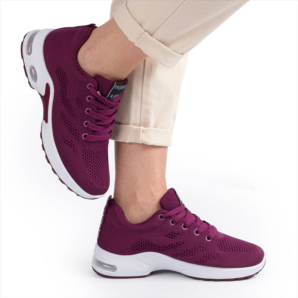 Women's Air-Cushion Knit Sport Trainers Corvine
