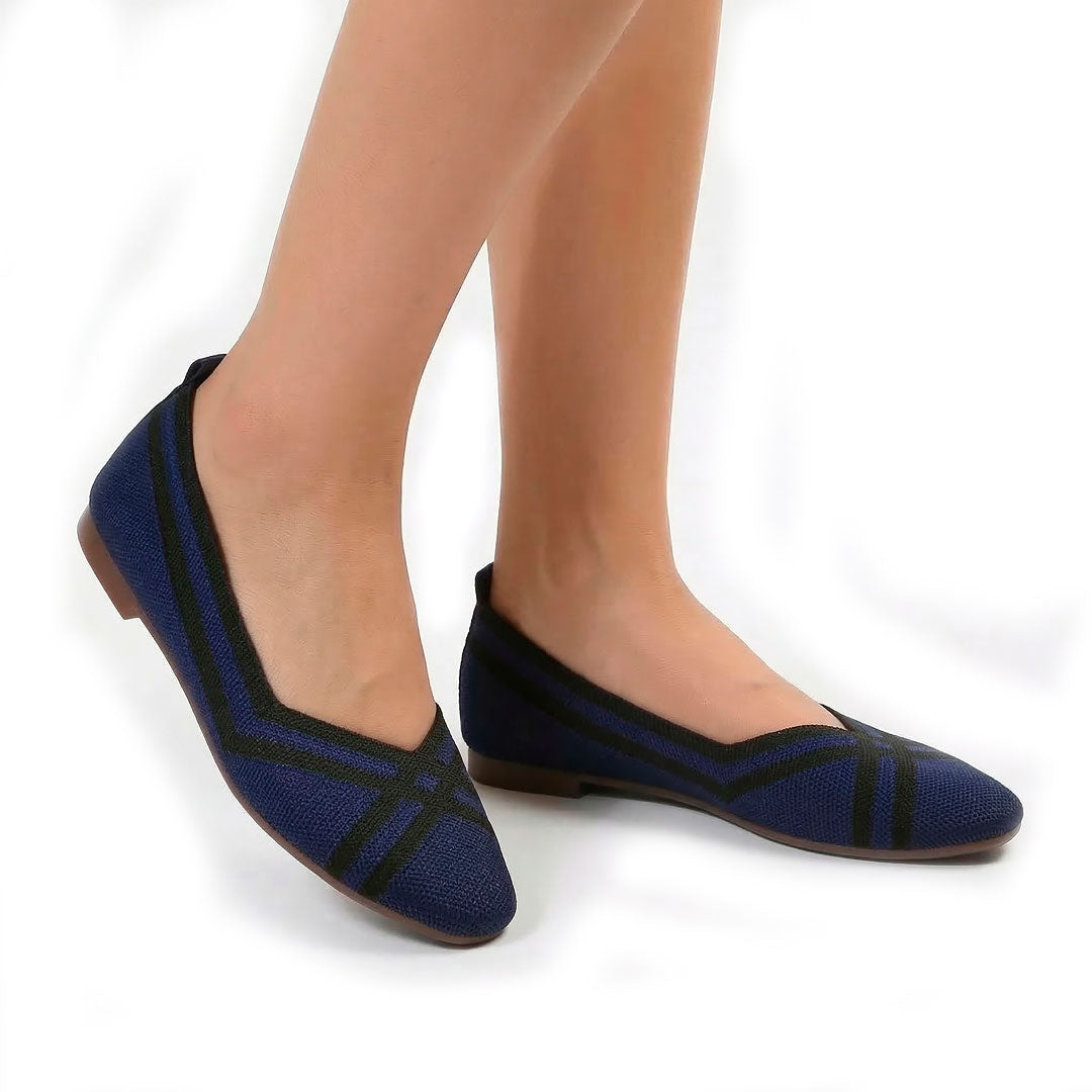 Women's Geometric Knit Flats Corvine