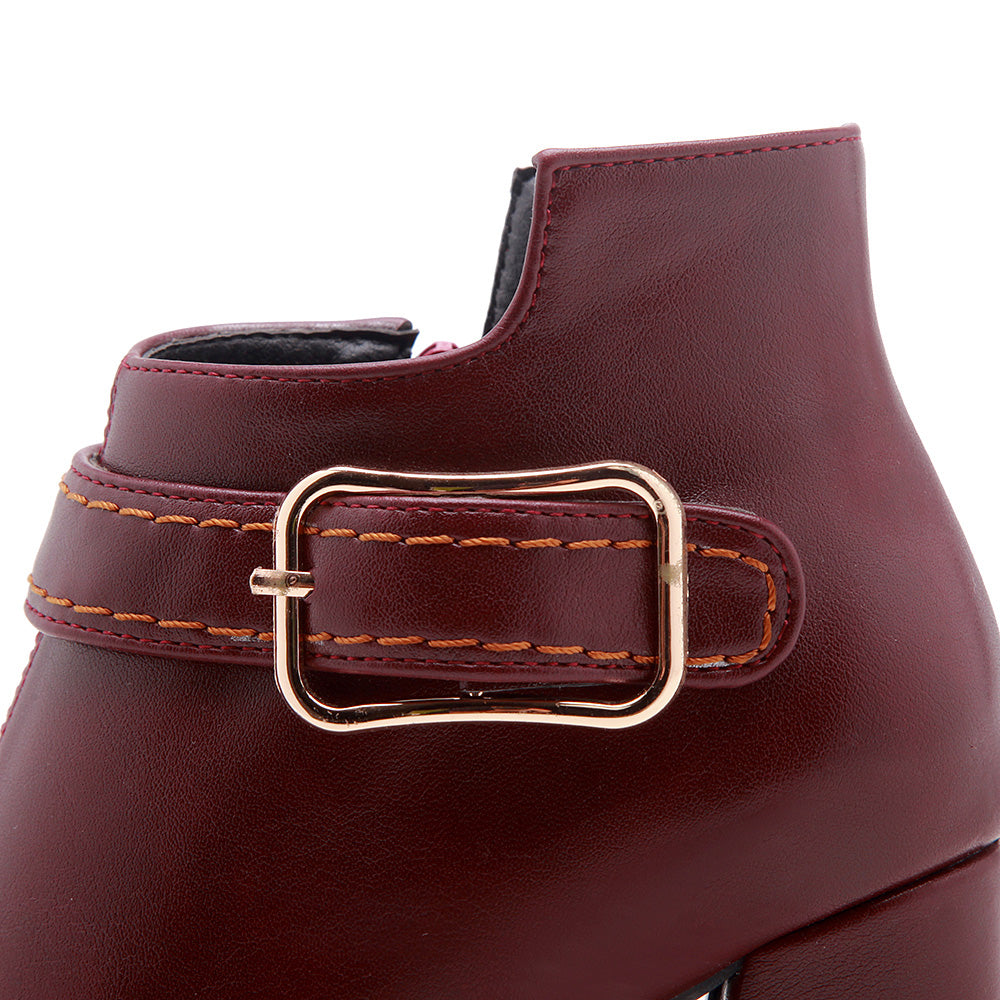 Women's Black Leather Ankle Boots Corvine