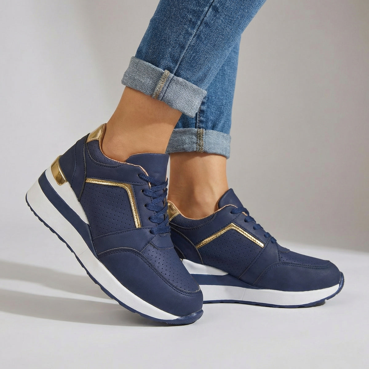Women's Breathable Cushioned Platform Trainers Corvine