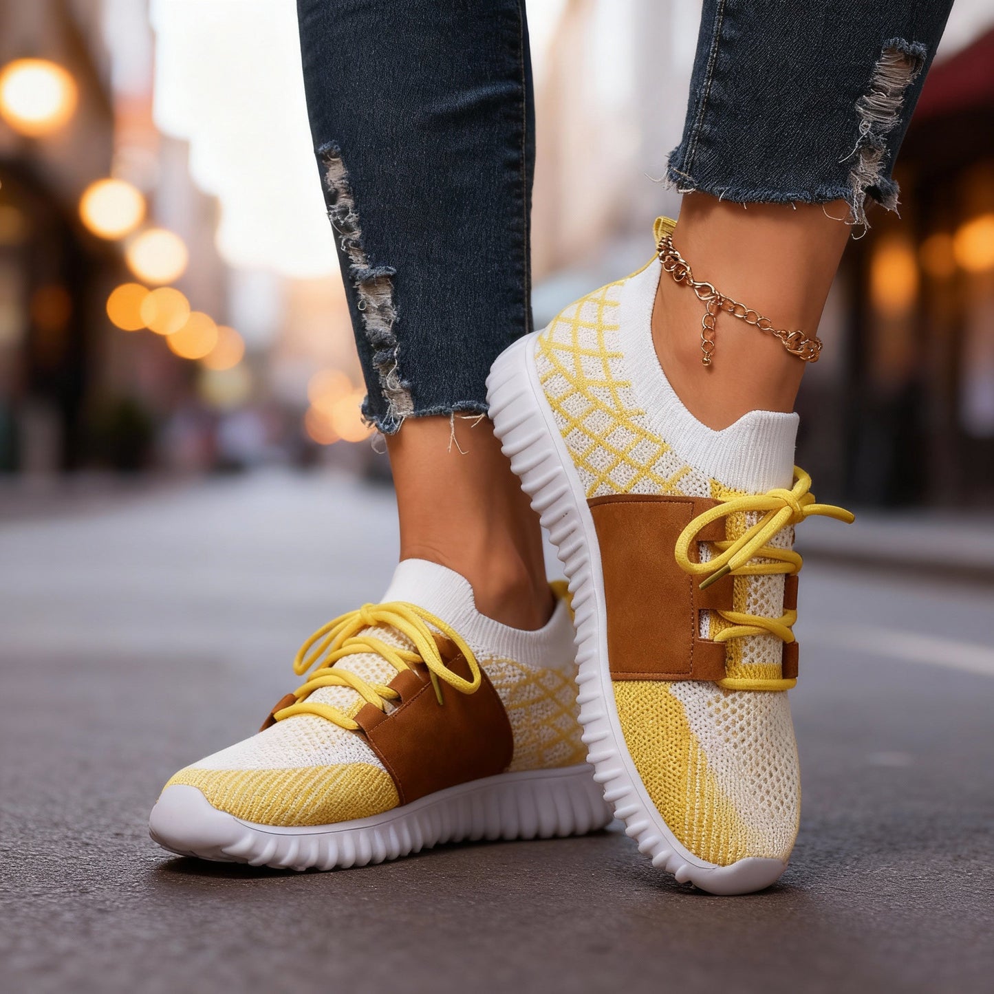 Women's Breathable Knit Casual Trainers Corvine