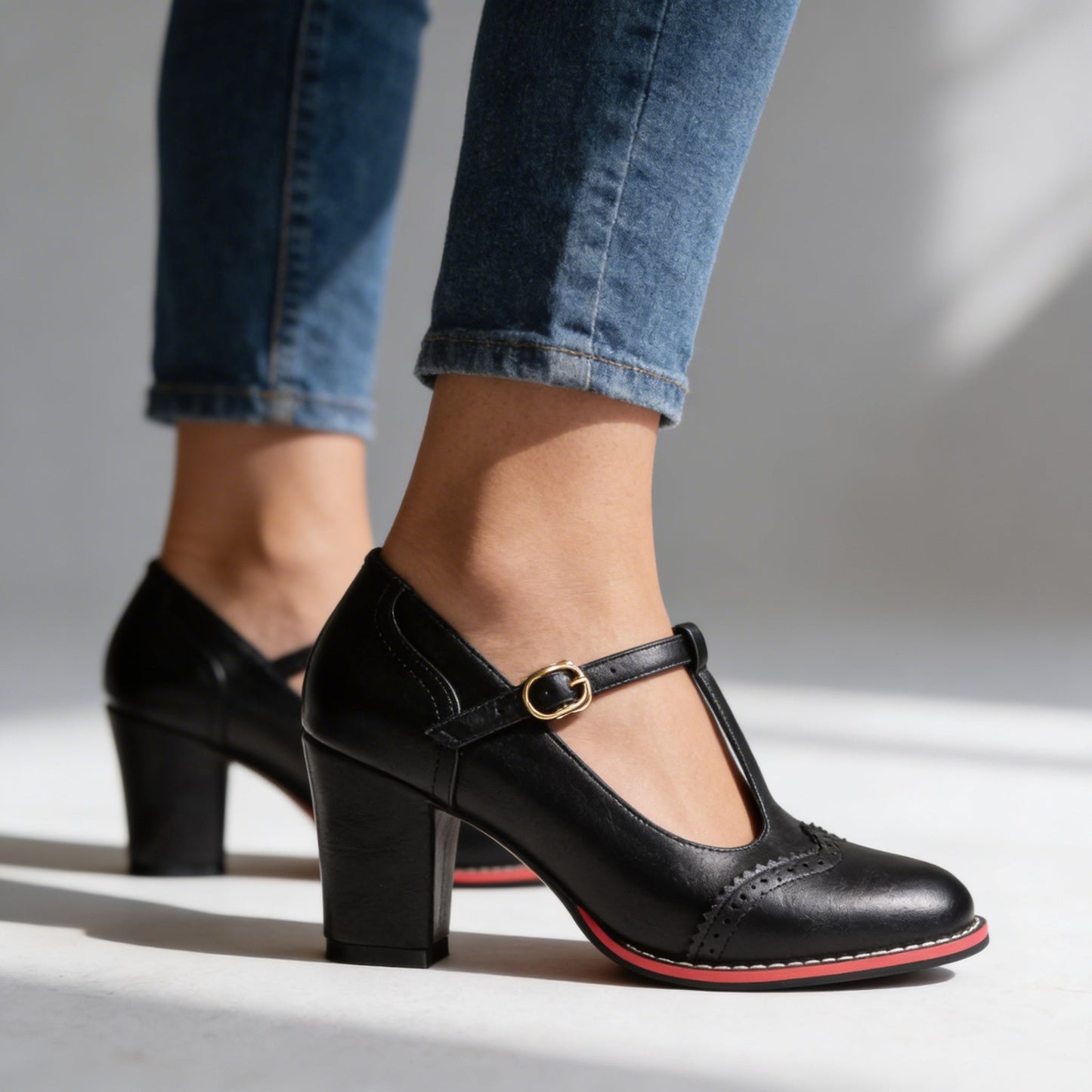 Women's Brogue Leather Loafers Corvine