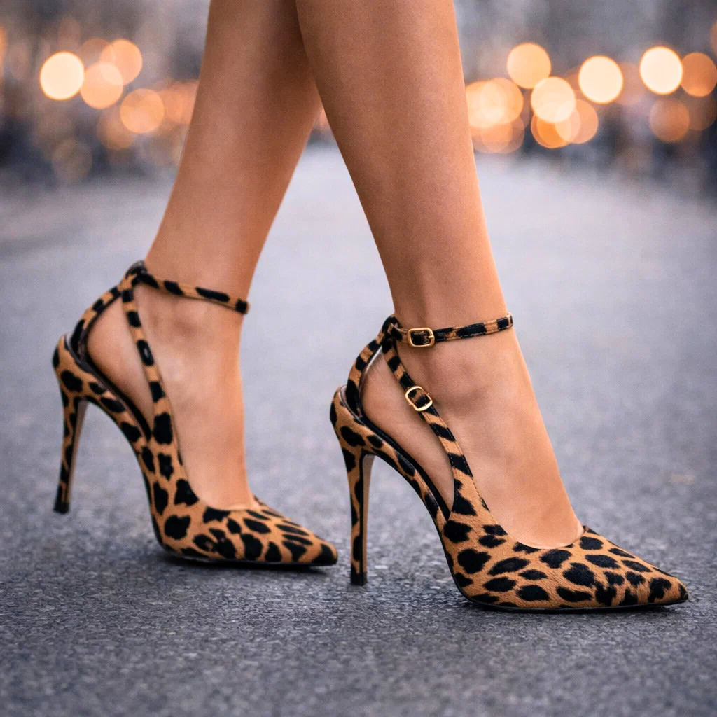 Women's Cushioned Ankle Strap Heels Corvine