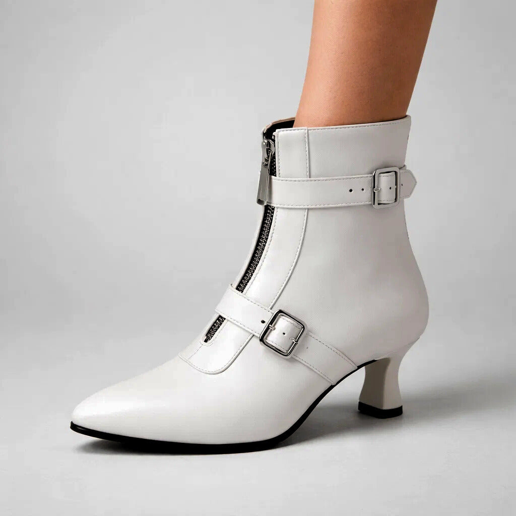 Women's Genuine Leather Black Ankle Boots Corvine