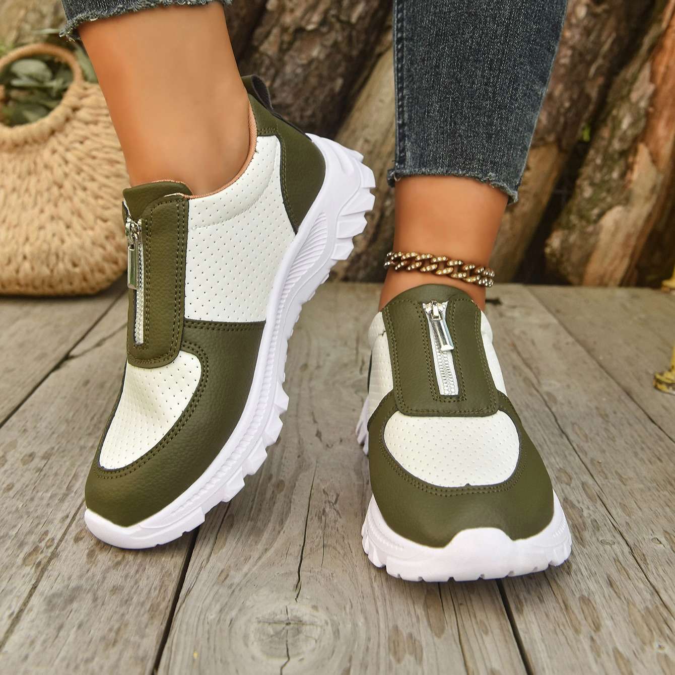Women's Lightweight Breathable White Trainers Corvine