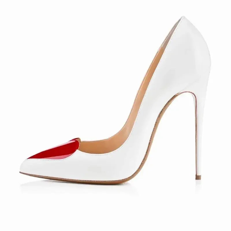 Women's Patent Leather Stiletto Heels with Sculpted Heart Corvine