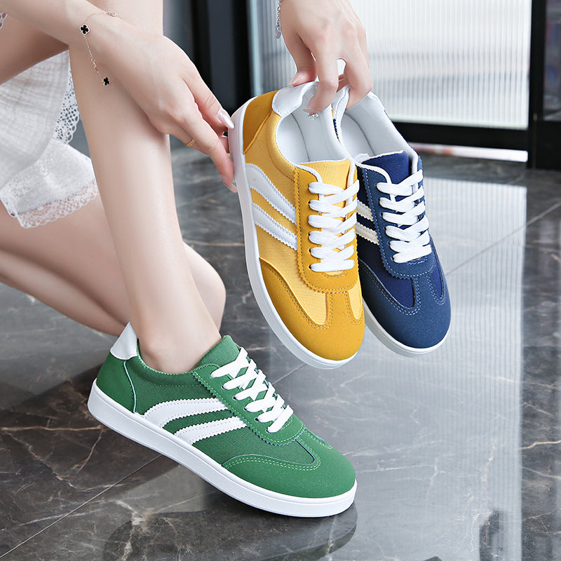 Women's Premium Canvas Retro Trainers Corvine