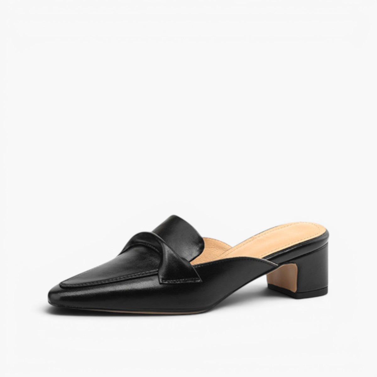 Women's Premium Leather Pointed Mules Shoes Corvine