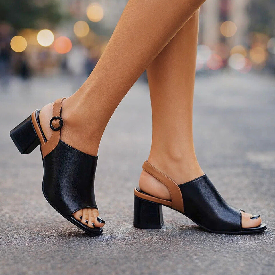 Women's Premium Leather Slingback Heels Corvine