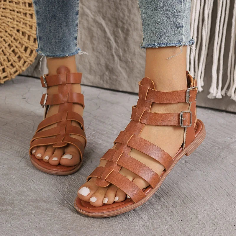 Women's Premium Vegan Leather Gladiator Sandals Corvine