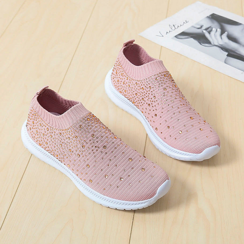 Women's Rhinestone Slip-On Trainers Corvine