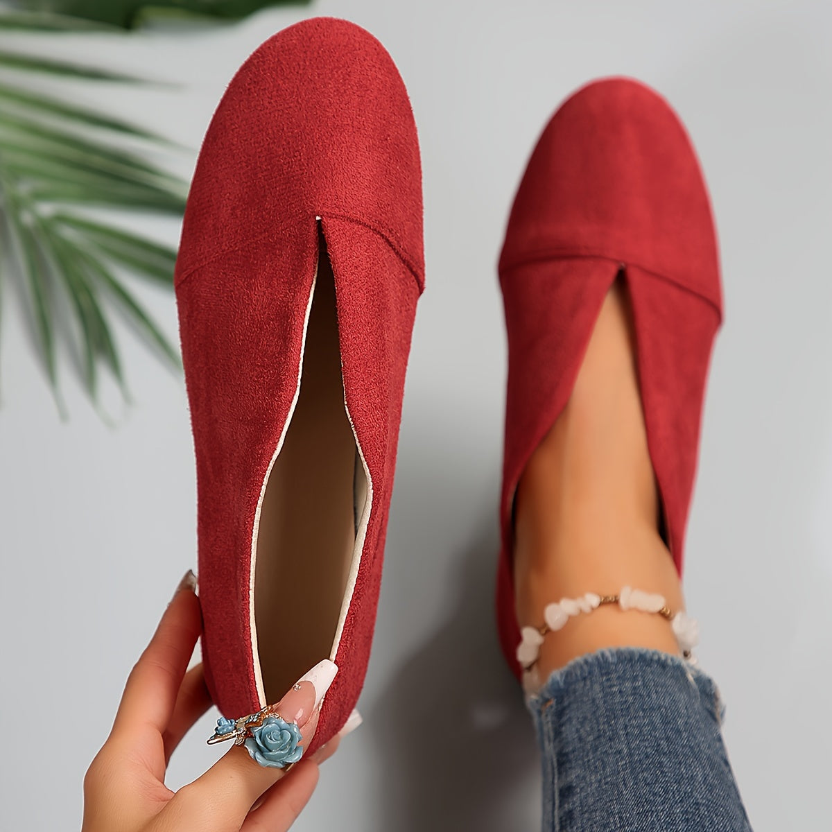 Women's Soft Faux-Suede Slip-On Shoes Corvine