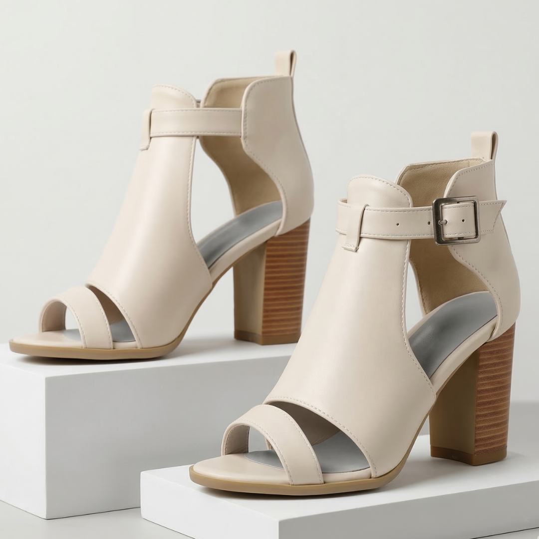 Women's Soft Upper Open Toe Block Heel Sandals Corvine