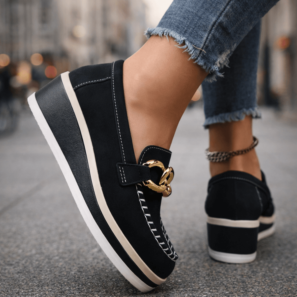 Women's Soft Upper Platform Loafers Corvine