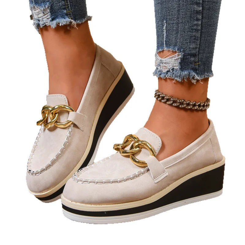 Women's Suede-Look Platform Loafers Corvine