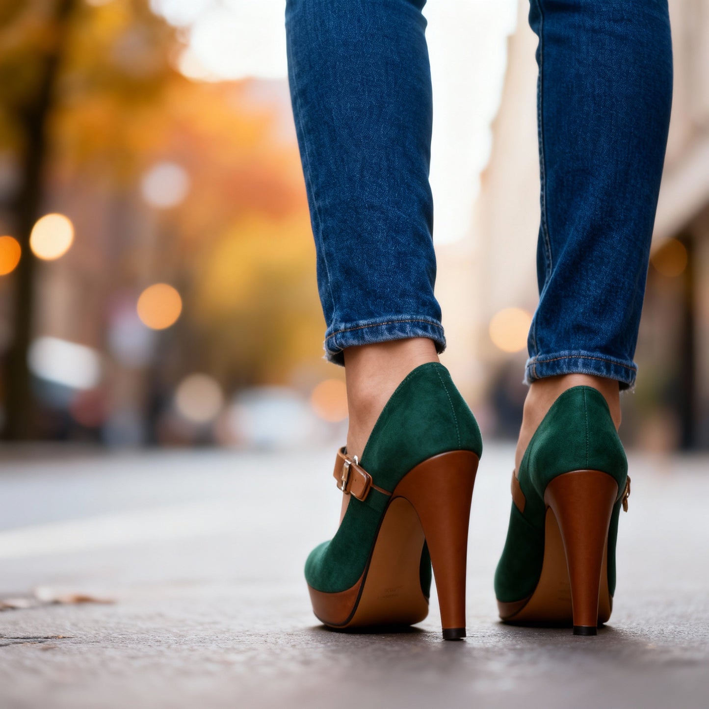 Women's Suede Platform Heels Corvine