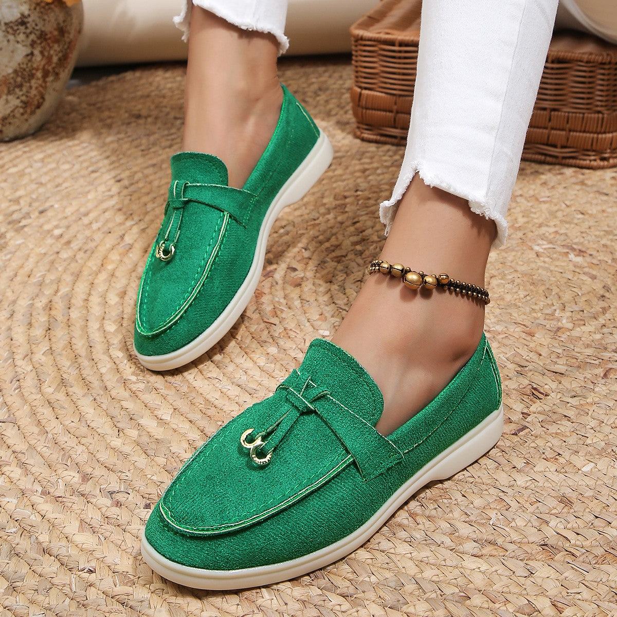Women's Velvety Texture Loafers Corvine