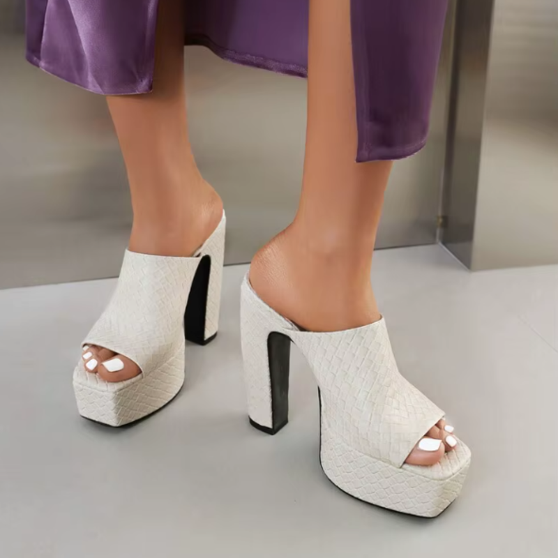 Women's Woven Vegan Leather Platform Sandals Corvine