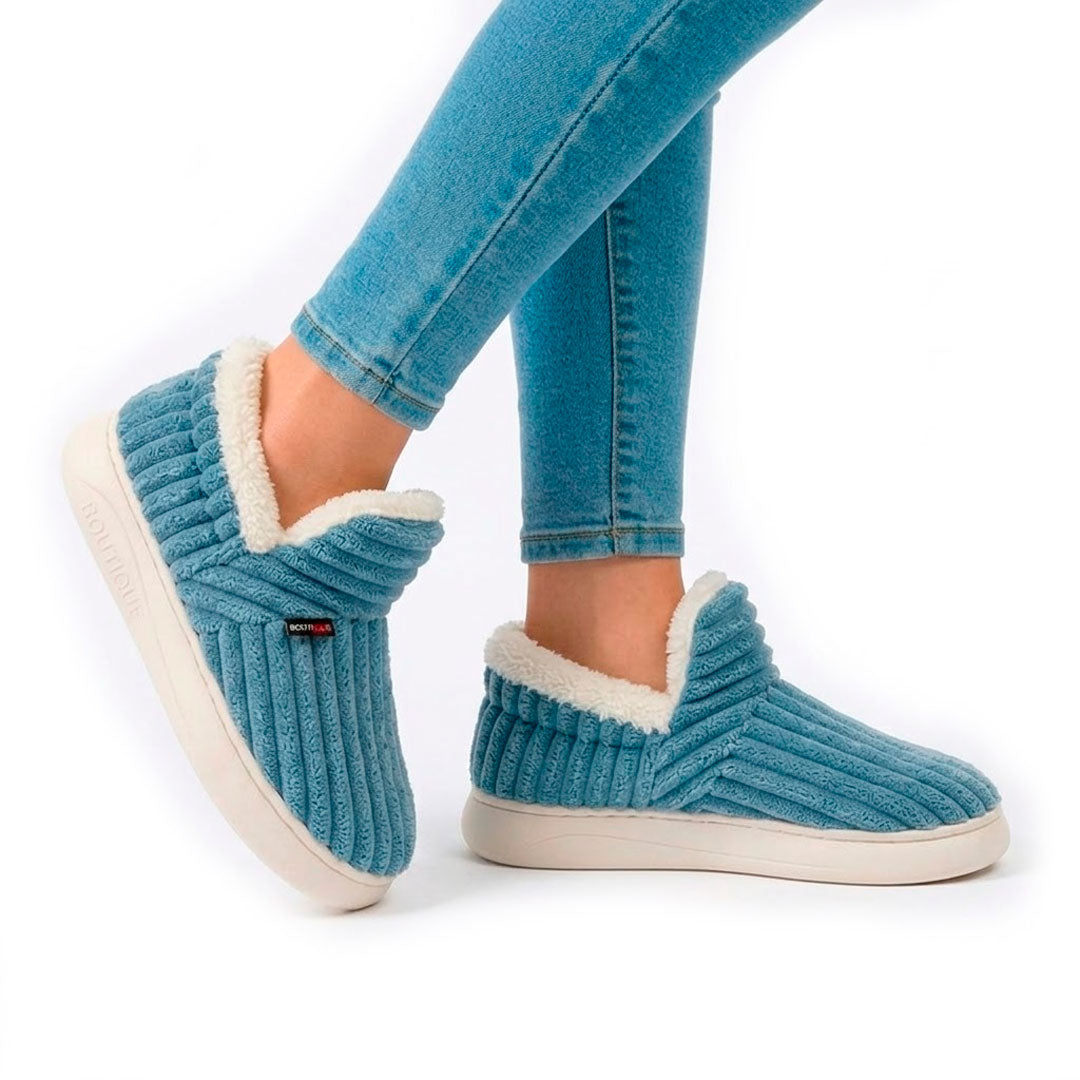 Women's Ribbed Fleece-Lined Slipper Boots Corvine