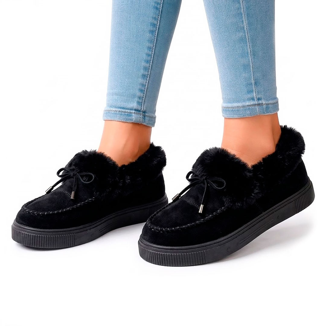 Women's Plush-Lined Cozy Platform Loafers Corvine