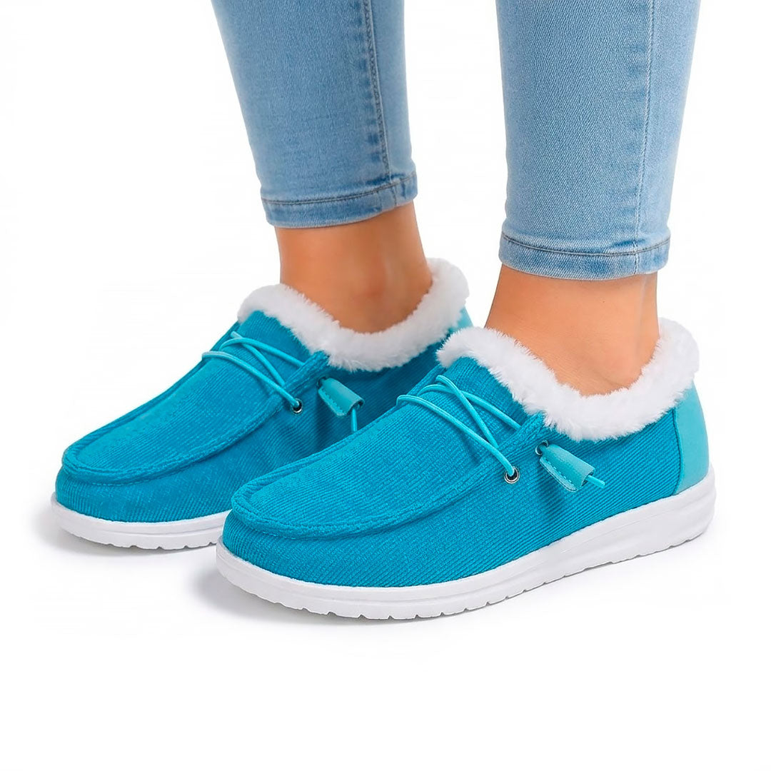 Women's Fleece-Lined Textured Comfort Loafers Corvine