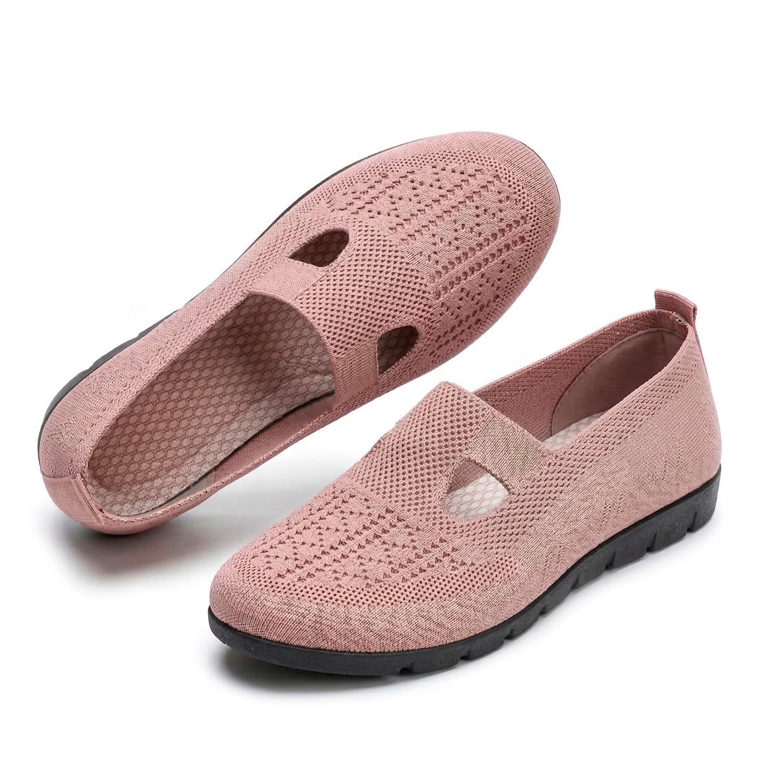 Women's Cut-Out Knit Slip-On Flats Corvine