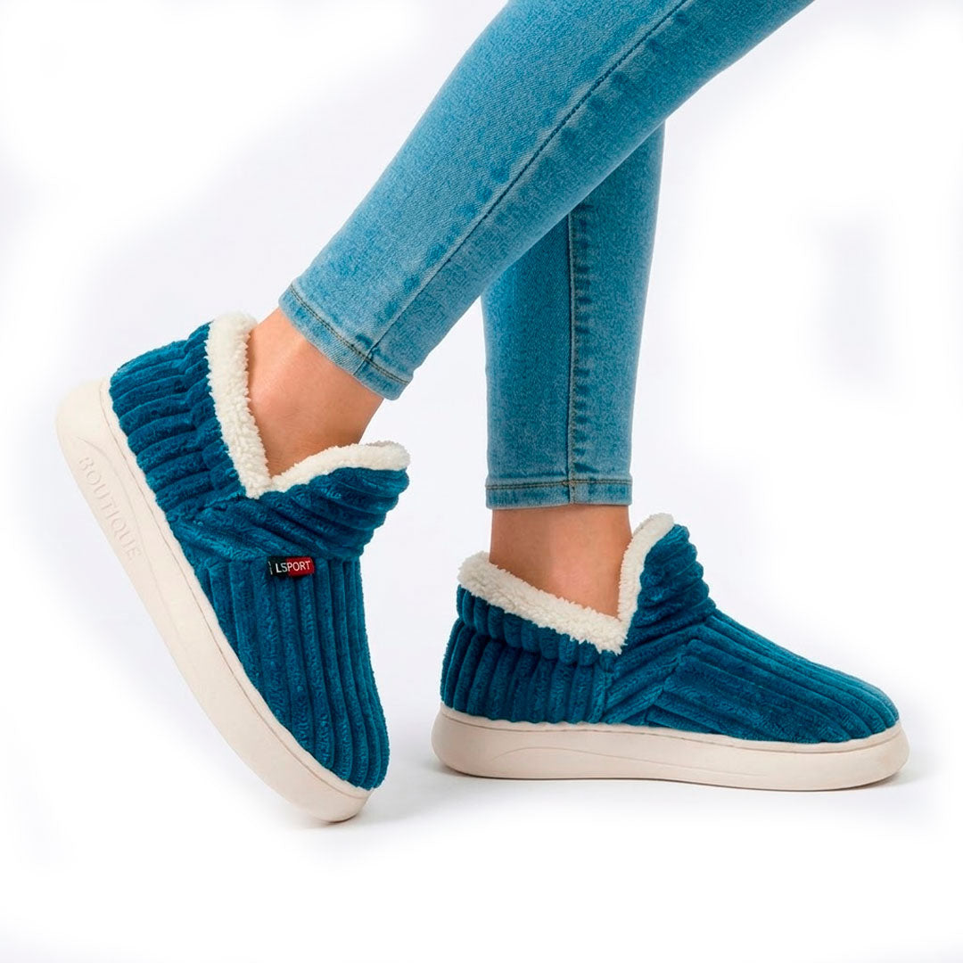 Women's Ribbed Fleece-Lined Slipper Boots Corvine