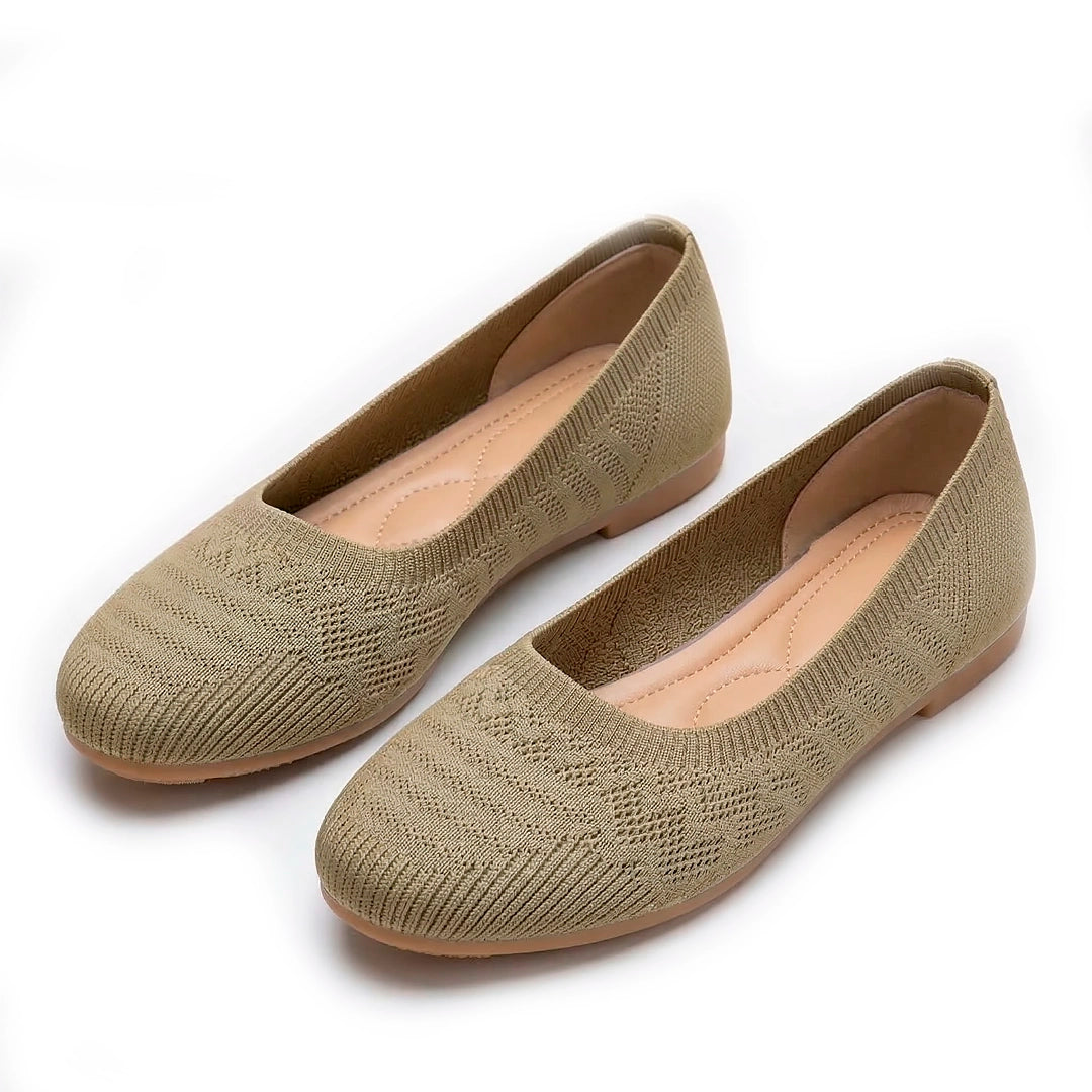 Women's Breathable Knit Ballet Flats Corvine