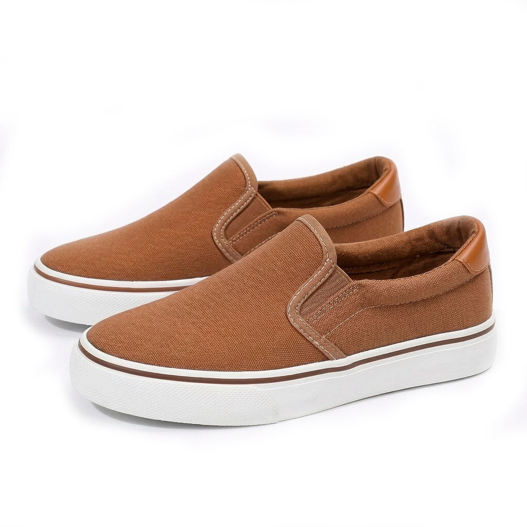 Women's Platform Canvas Slip-On Trainers Corvine