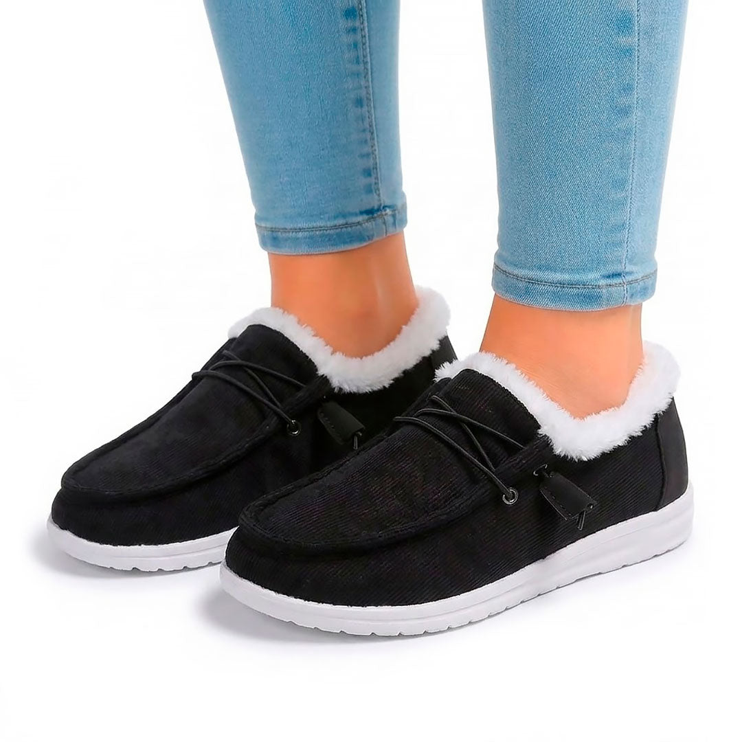 Women's Fleece-Lined Textured Comfort Loafers Corvine