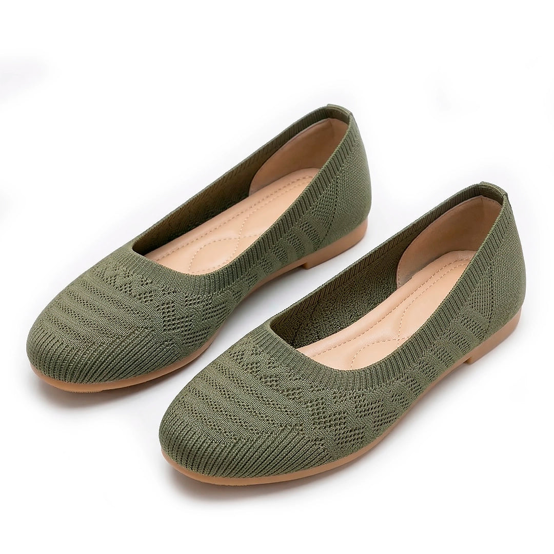 Women's Breathable Knit Ballet Flats Corvine