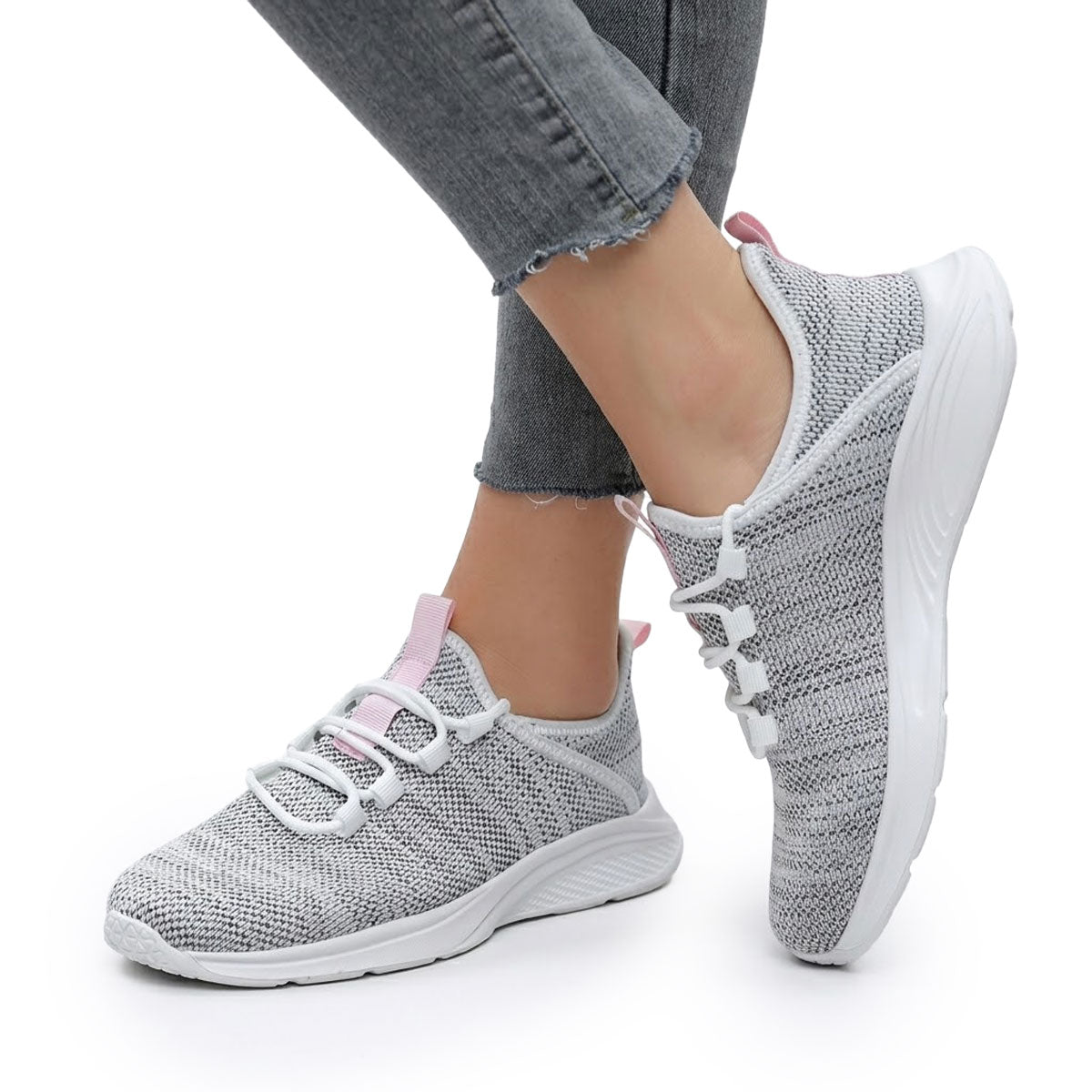 Women's Bungee Lace Knit Trainers Corvine