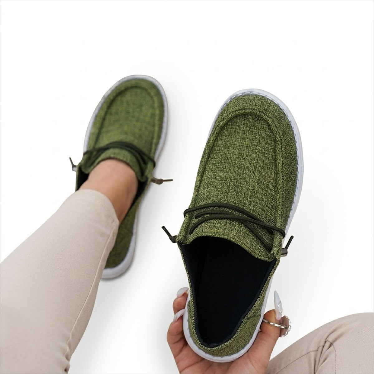 Women's Canvas Slip-On Comfort Loafers Corvine