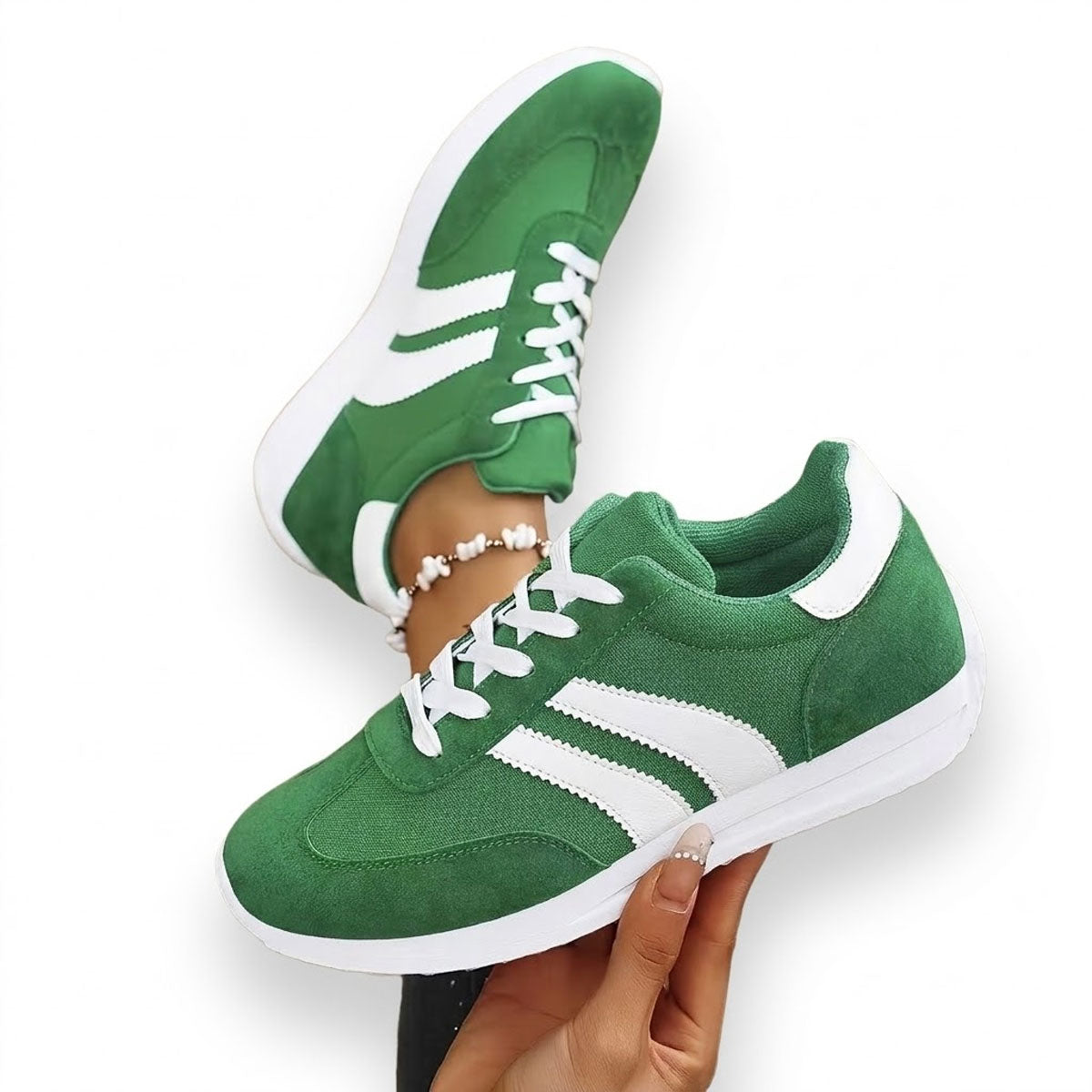 Women's Retro Striped Trainers Corvine