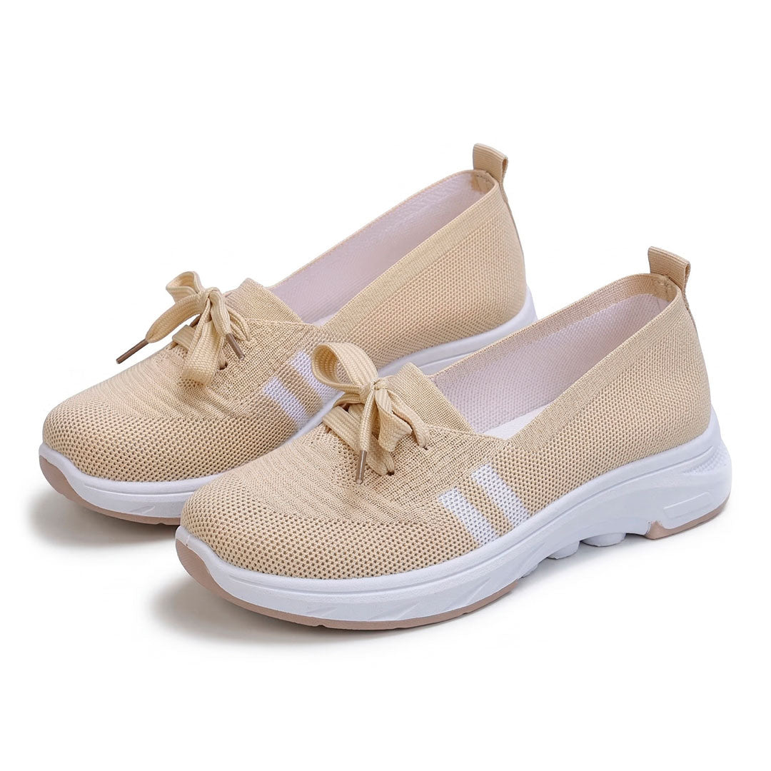 Women's Sporty Bow-Detail Knit Trainers Corvine