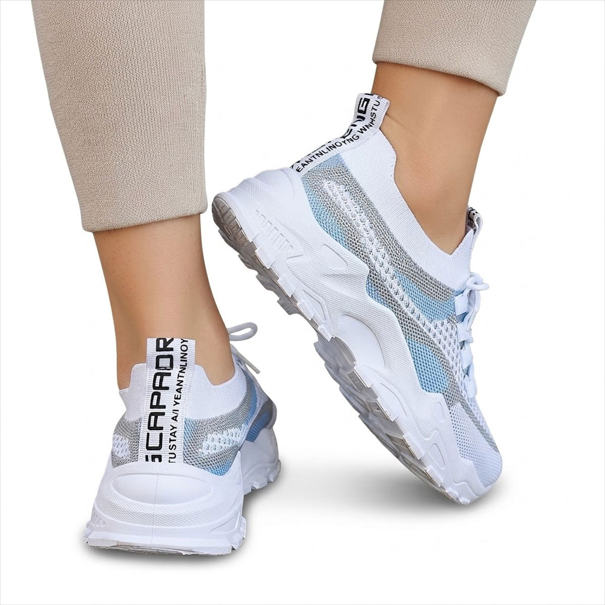 Women's Breathable Chunky Mesh Trainers Corvine