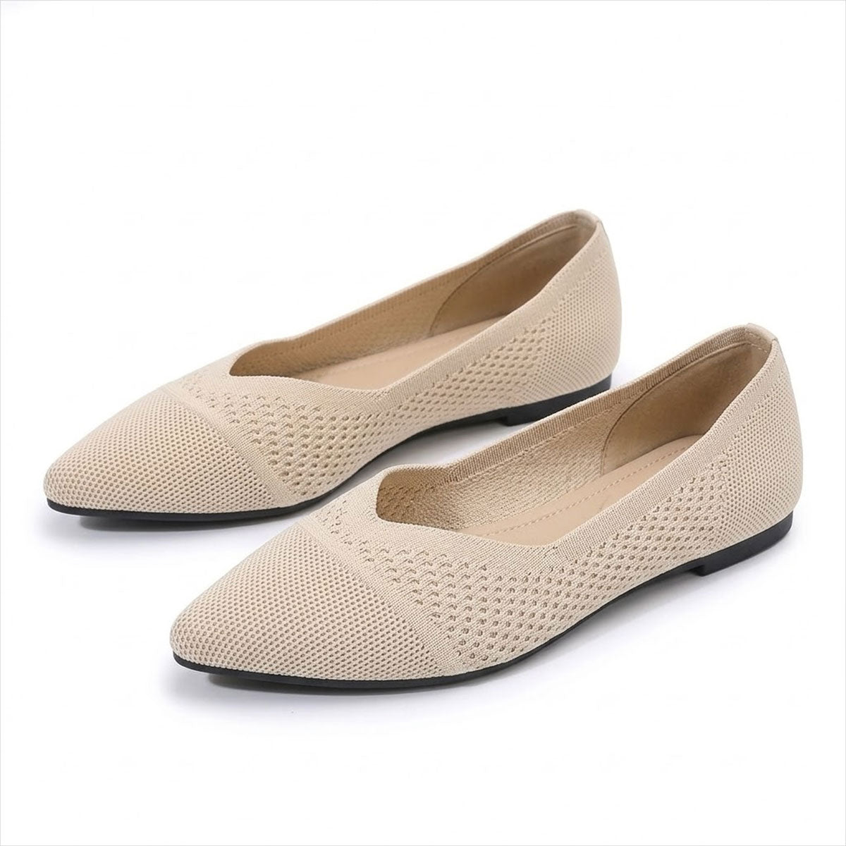 Women's Pointed-Toe Breathable Knit Flats Corvine