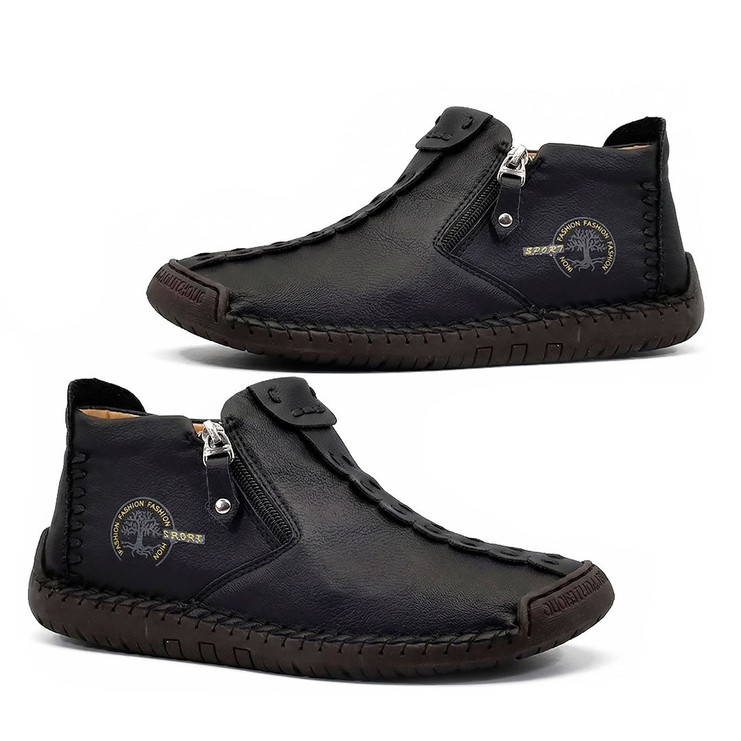 Women's Side-Zip Leather-Style Ankle Loafers Corvine