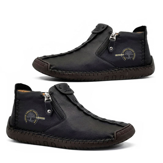 Women's Side-Zip Leather-Style Ankle Loafers Corvine
