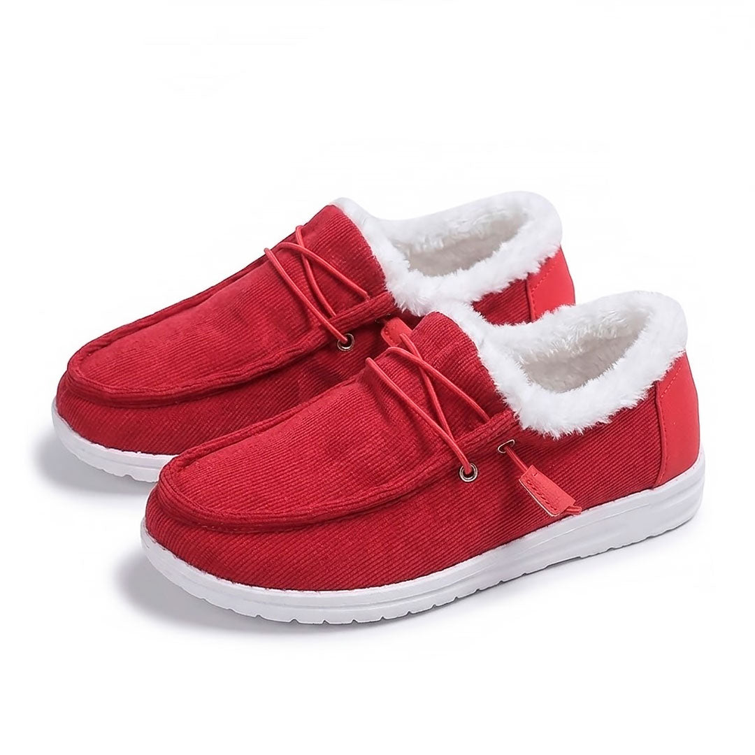 Women's Fleece-Lined Textured Comfort Loafers Corvine
