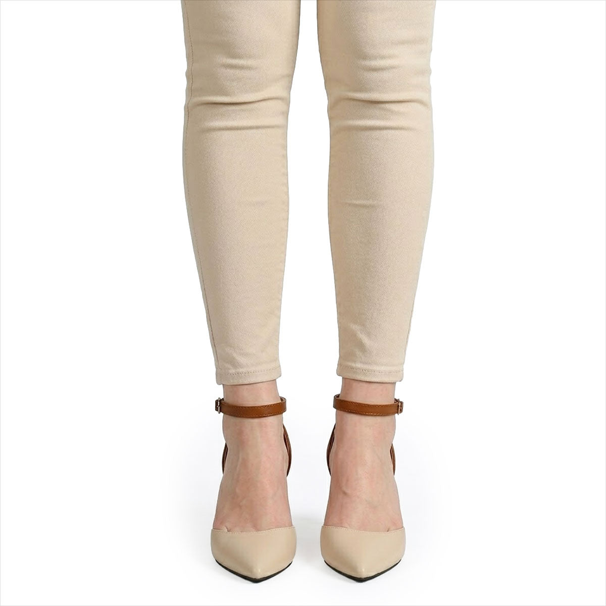 Women's Pointed-Toe Ankle Strap Block Heels Corvine