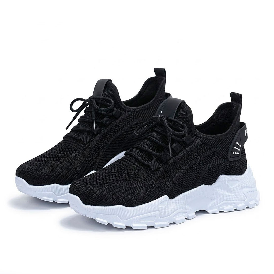 Women's Breathable Mesh Chunky Sole Trainers Corvine