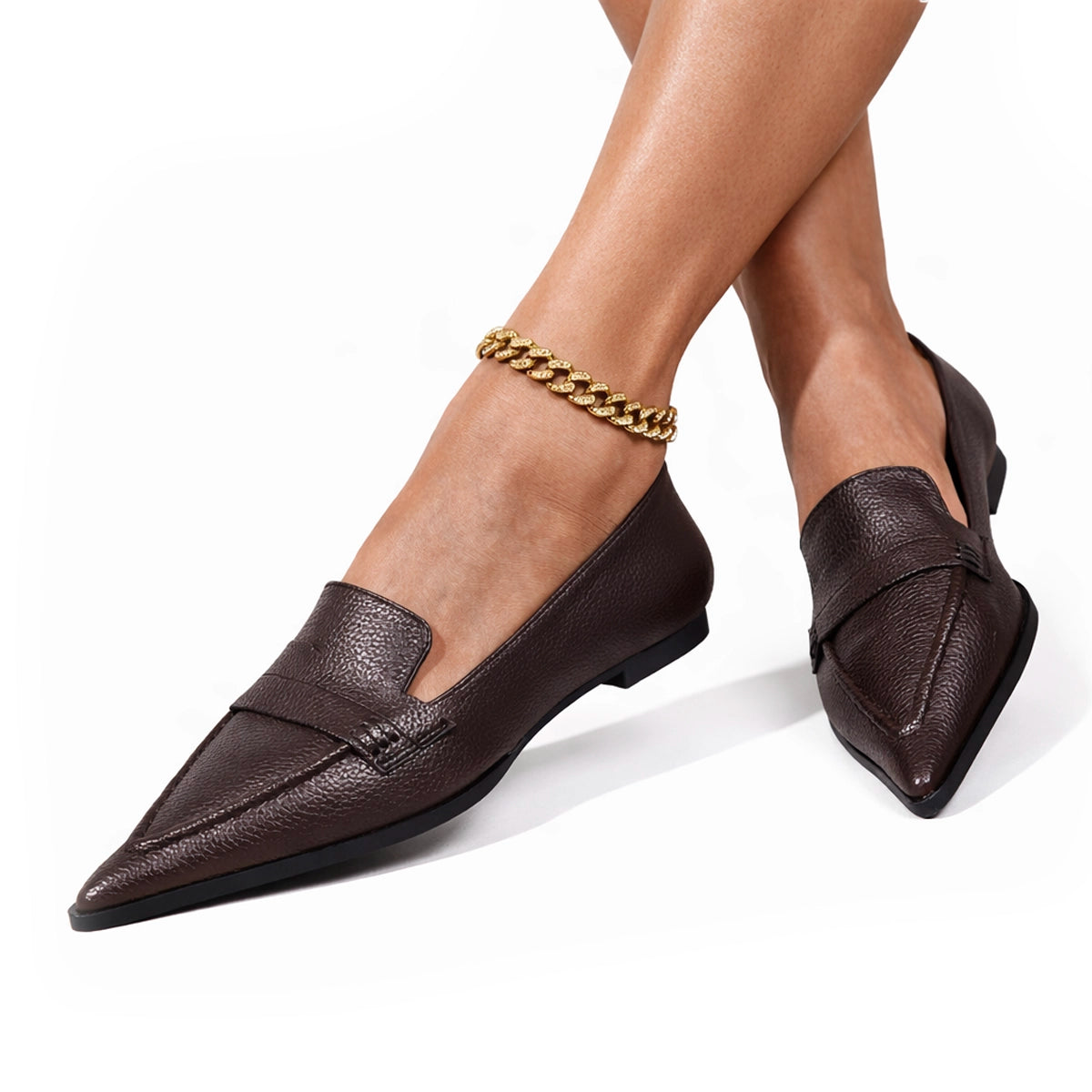Women's Textured Pointed Flats Corvine