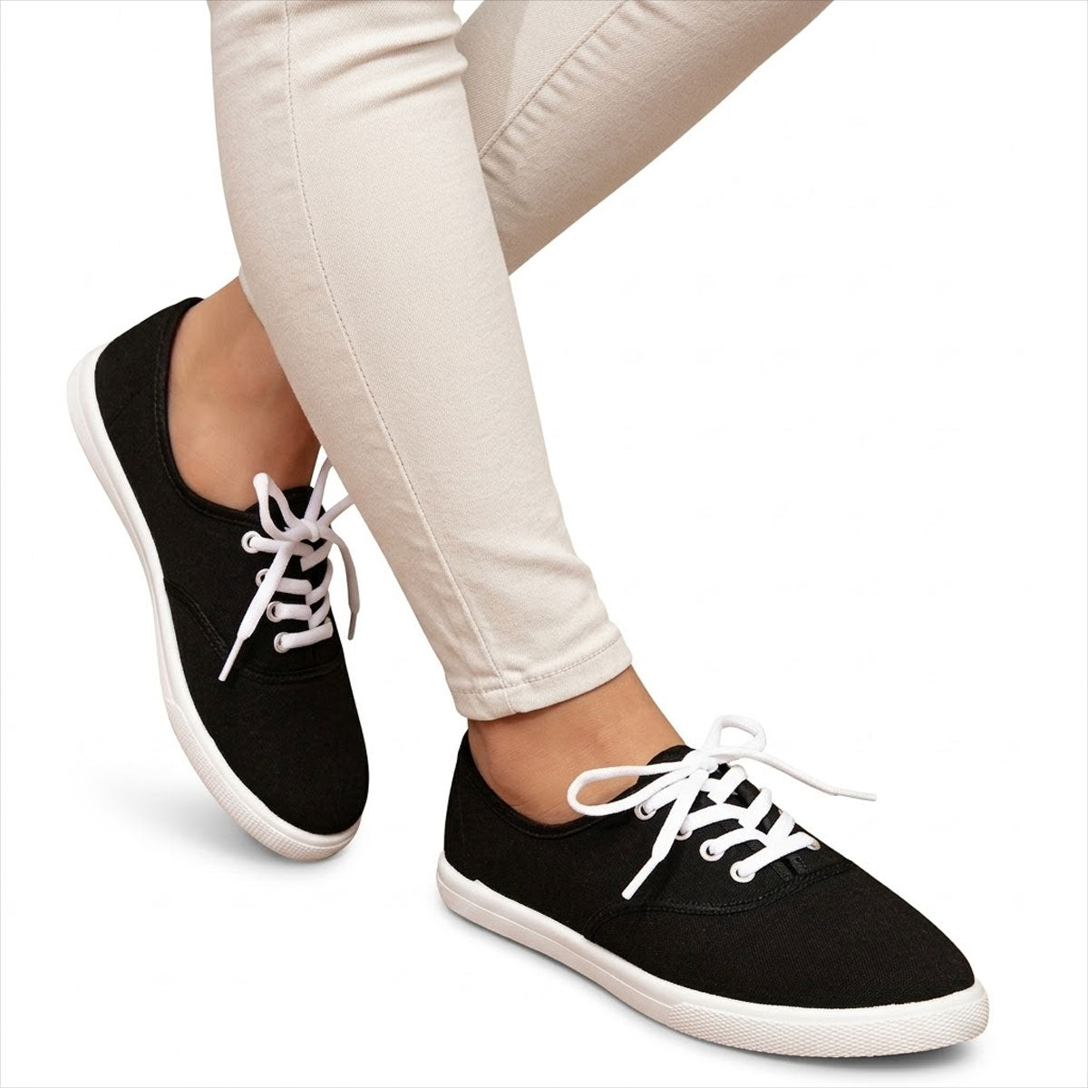 Women's Classic Low-Top Canvas Trainers Corvine
