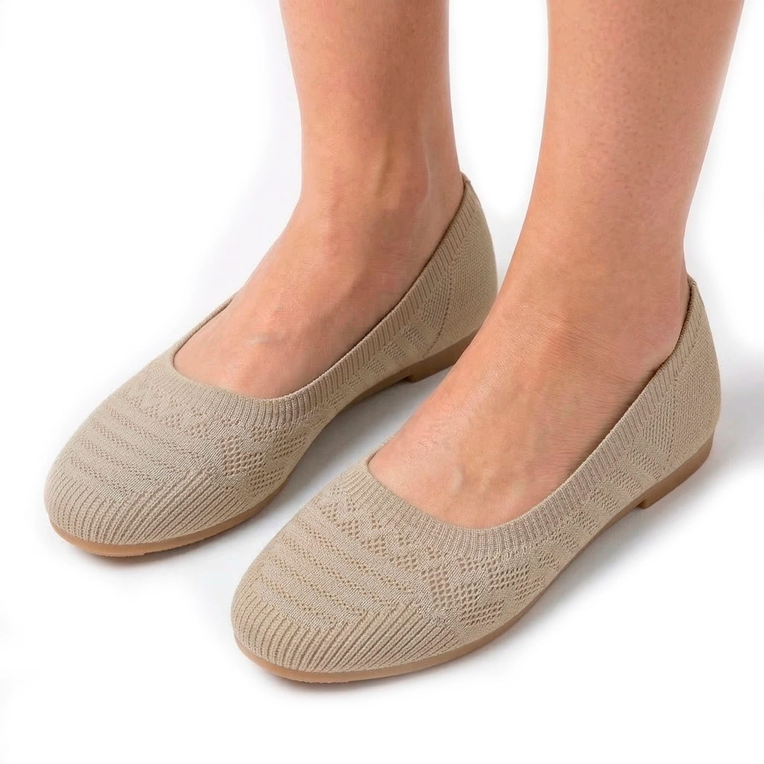 Women's Breathable Knit Ballet Flats Corvine