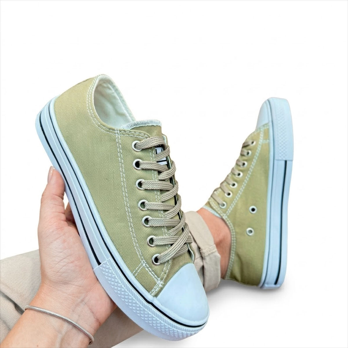 Women's Low-Top Canvas Trainers Corvine