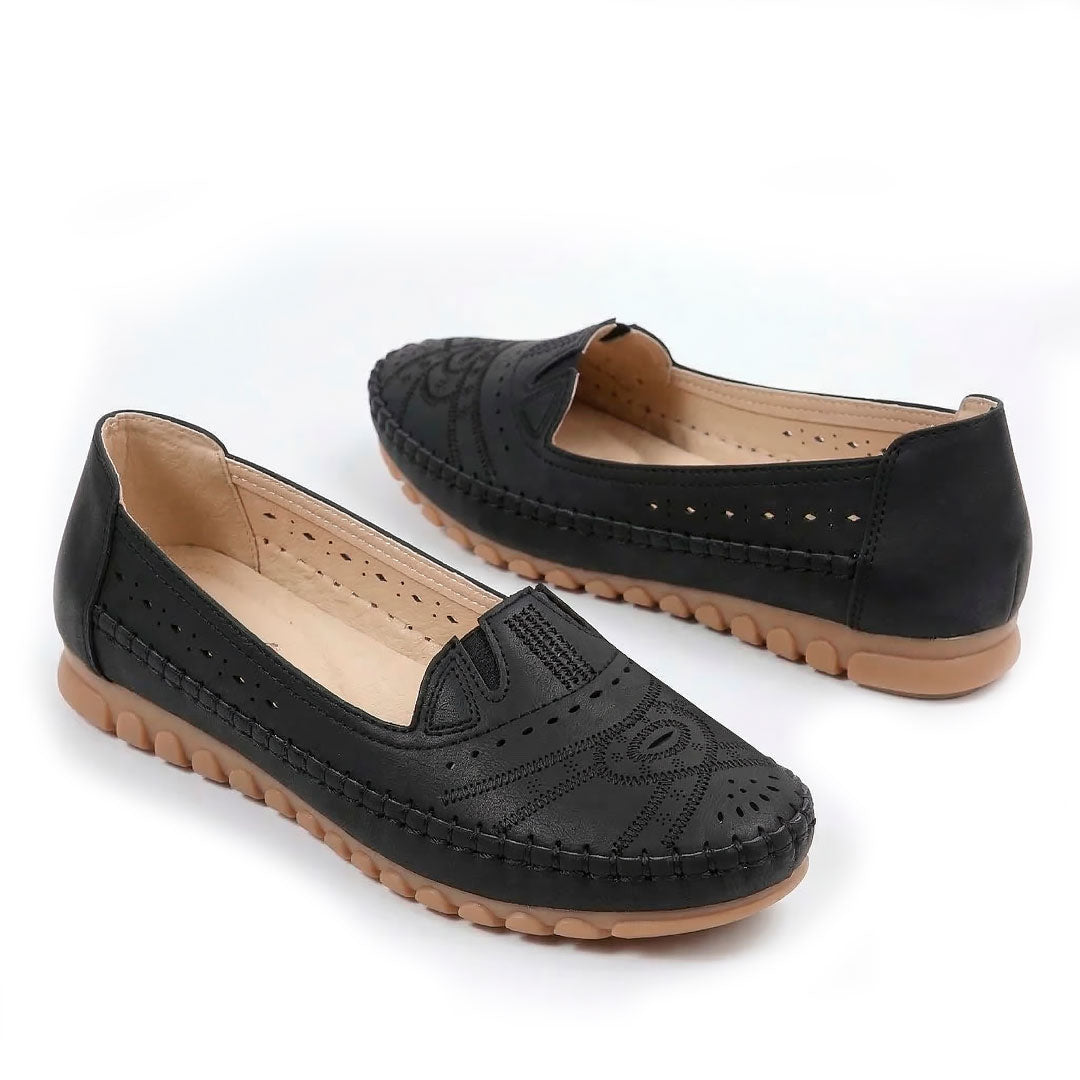 Women's Laser-Cut Suede Loafers Corvine