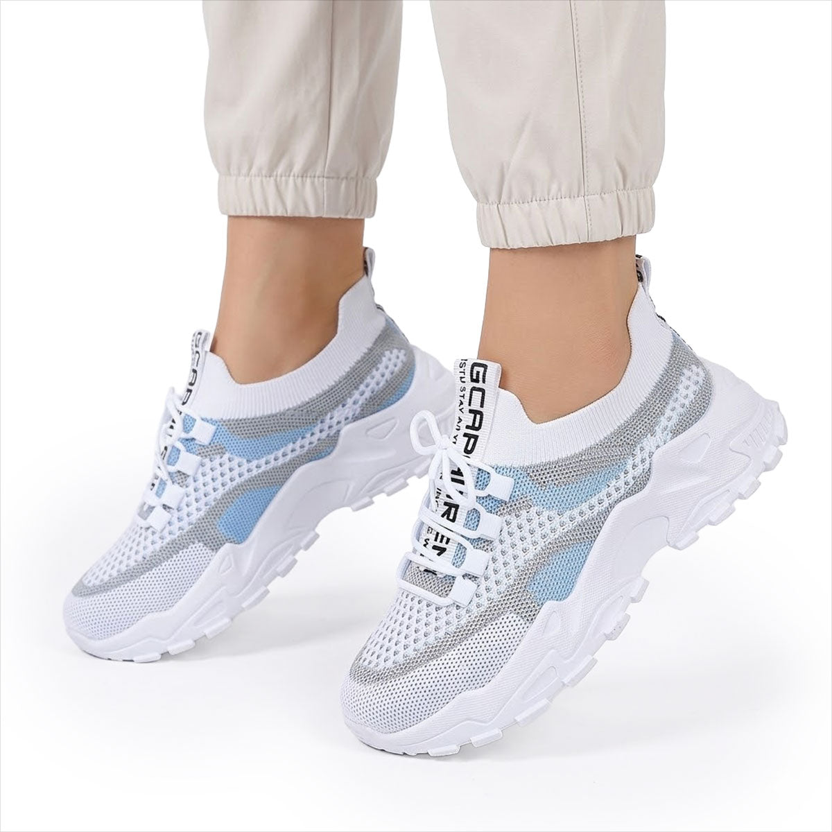Women's Breathable Chunky Mesh Trainers Corvine