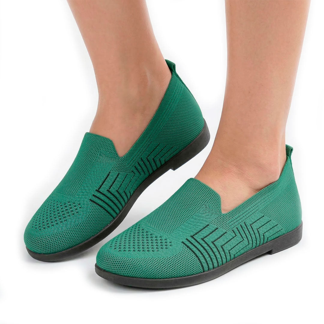 Women's Linear Knit Flats Corvine
