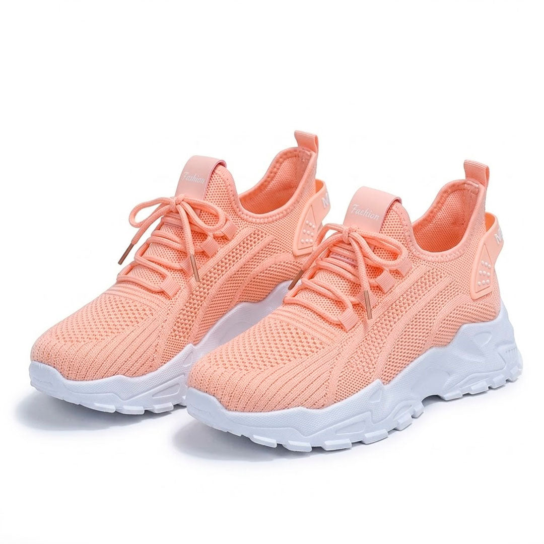 Women's Breathable Mesh Chunky Sole Trainers Corvine